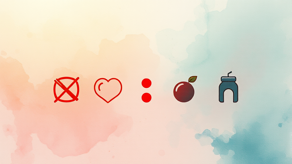 최악의 음식 궁합: 피해야 할 조합 (watercolor 스타일)