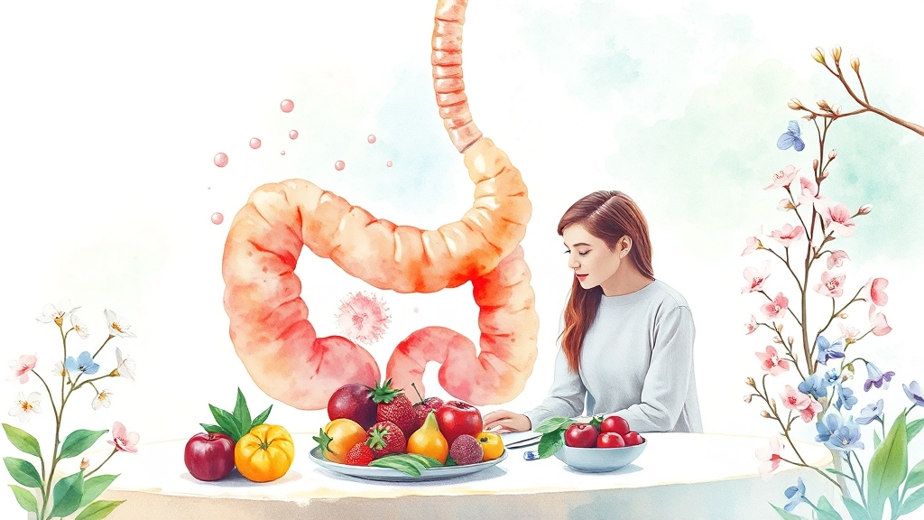 크론병, 치료 옵션과 관리 전략 (watercolor 스타일)
