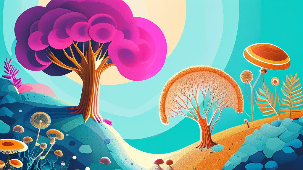 장 건강과 면역력, 프로바이오틱스의 시너지 (illustration 스타일)