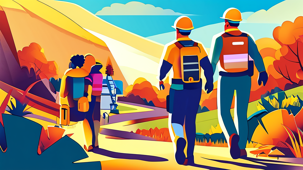 산재근로자의 권리 보호와 추가 지원 (cartoon 스타일)