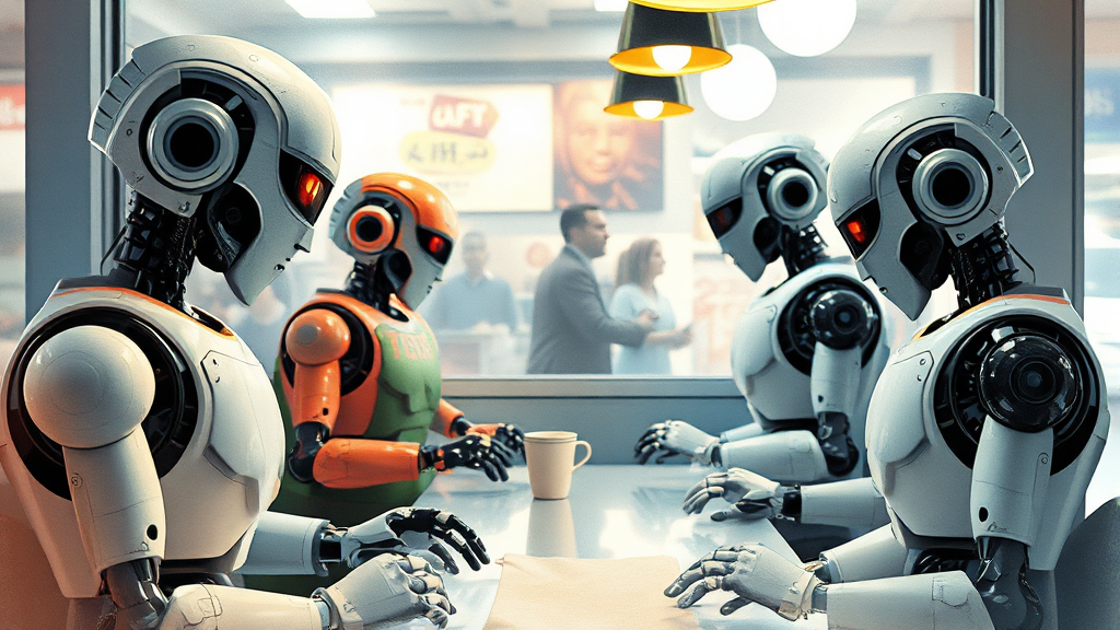 고용 시장 변화 전망 (watercolor 스타일)