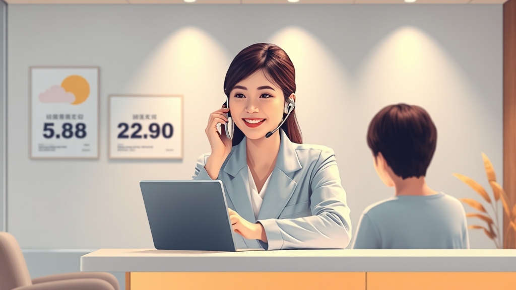 고객센터 전화번호 및 운영시간 (illustration 스타일)