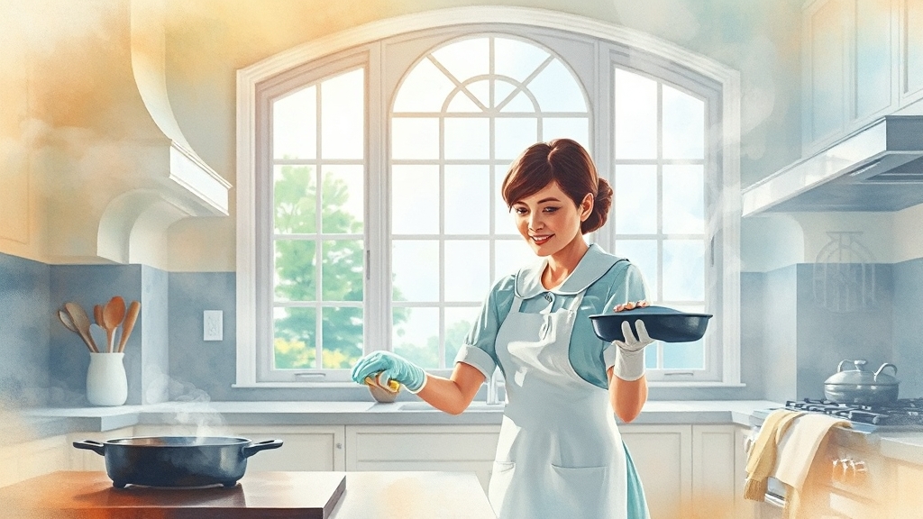 실내 공기 질 관리 (watercolor 스타일)