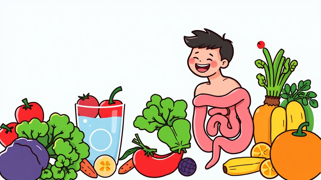 맹장염 예방 및 관리법 (illustration 스타일)