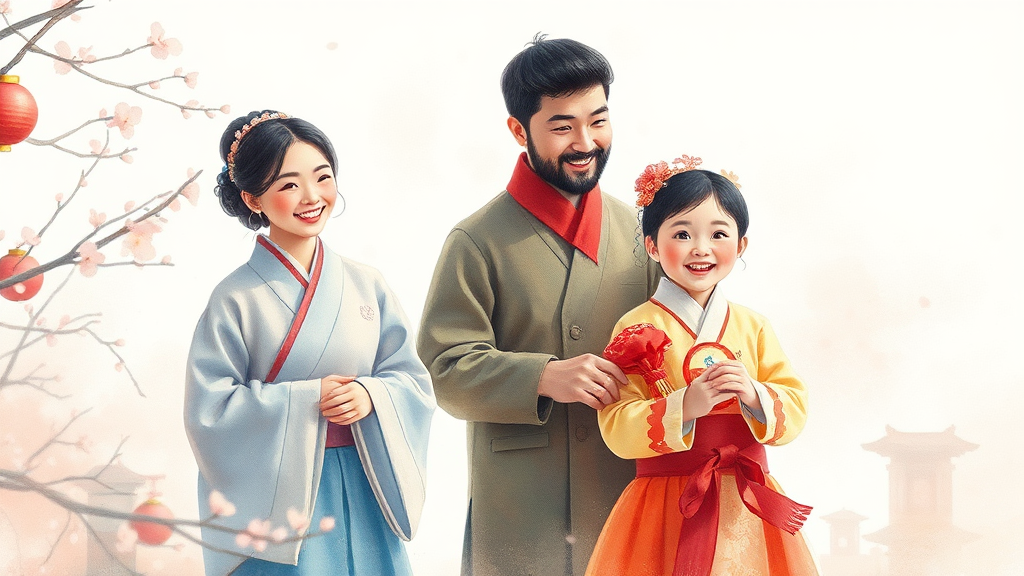 상황별 맞춤 설날 인사말 예시 (watercolor 스타일)