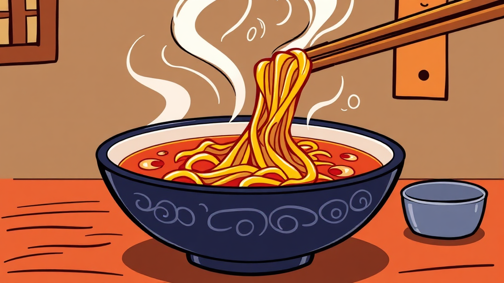 난면, 맛 이상의 감동 (cartoon 스타일)