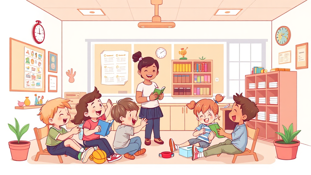 유치원 선택 시 고려사항 (illustration 스타일)