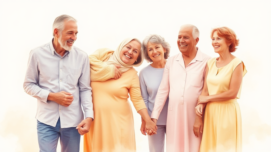 세대 차이 극복 방법 (watercolor 스타일)