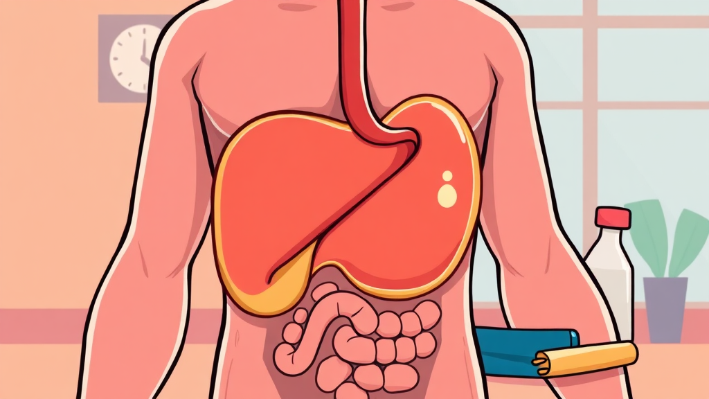 담낭용종, 어떤 증상이? (cartoon 스타일)