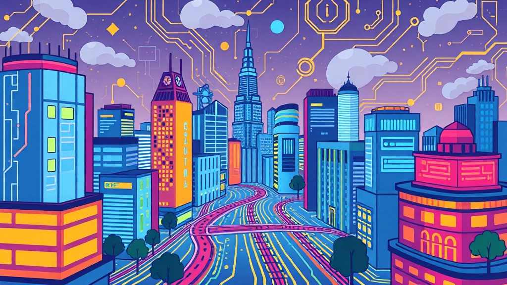 양자컴퓨터 기술의 미래 (cartoon 스타일)