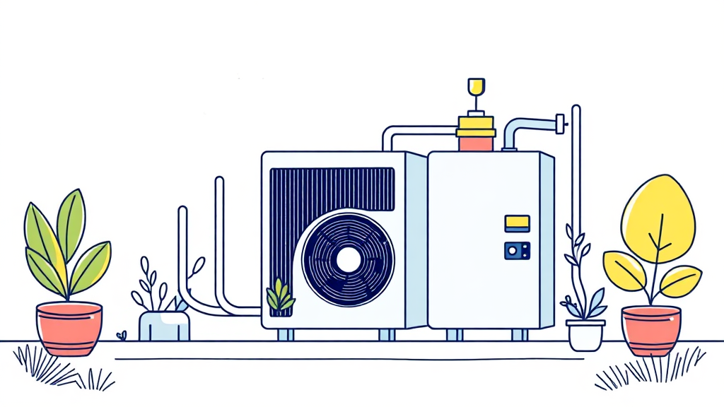 히트펌프 시장 투자 시 고려해야 할 핵심 포인트 (illustration 스타일)