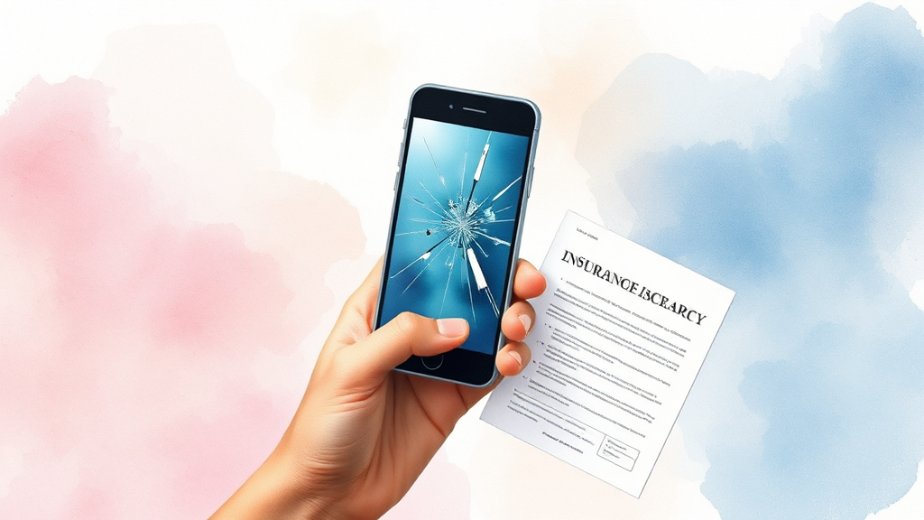 예상치 못한 파손, 보험으로 든든하게 대비하기 (watercolor 스타일)