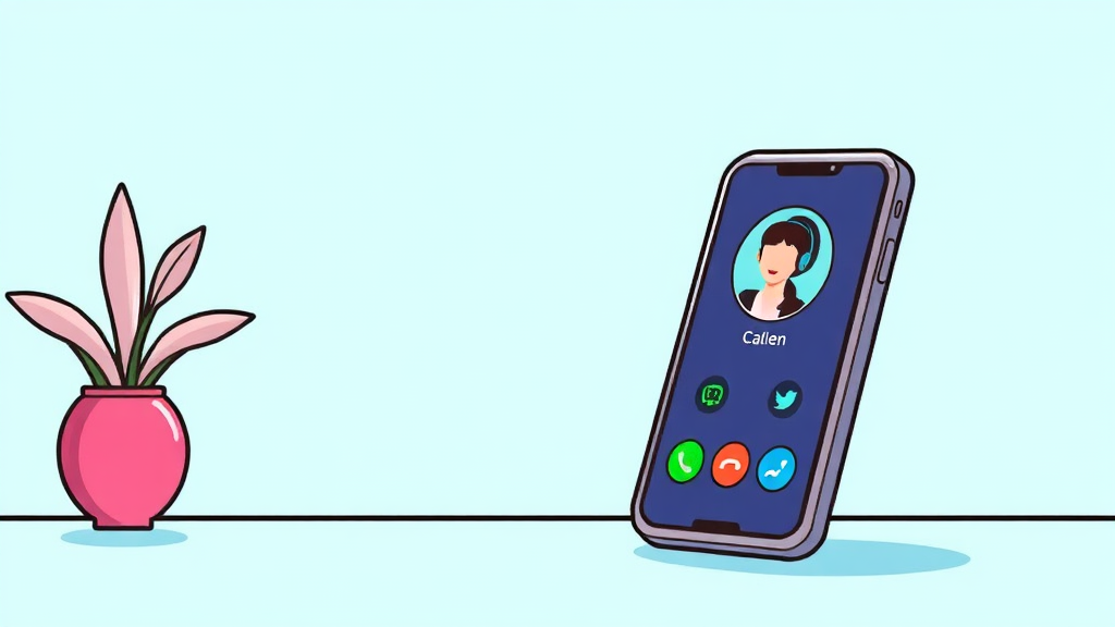 통화 스크리닝 작동 방식 및 원리 (cartoon 스타일)