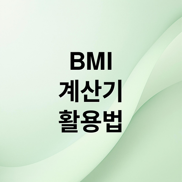 BMI
계산기
활용법 (비만도 계산기｜BMI 계산 방법과 정상 수치 총정리)