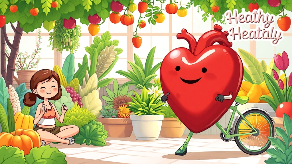 운동과 생활 관리 (cartoon 스타일)