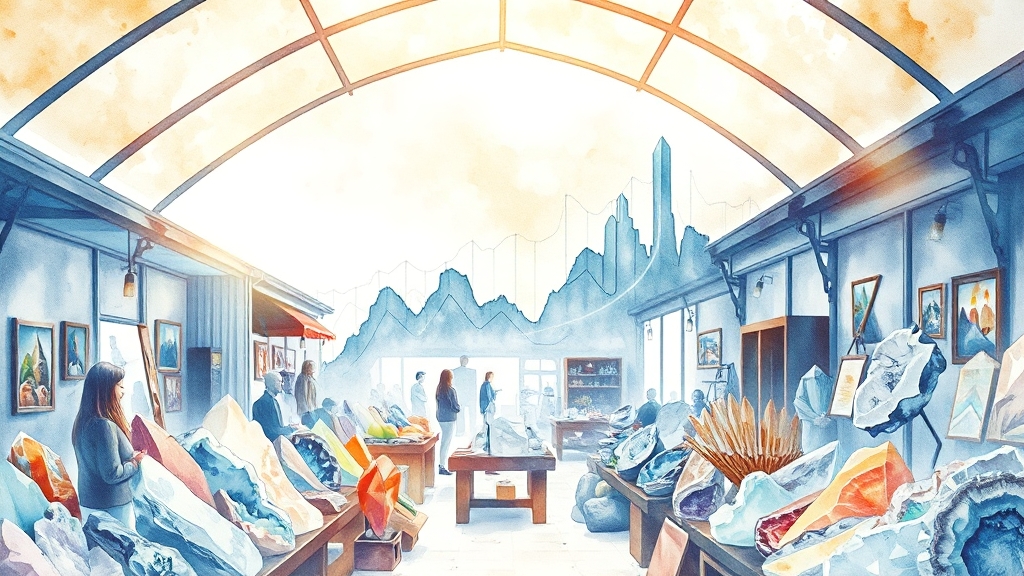 광물 시장 전망 및 투자 유의사항 (watercolor 스타일)