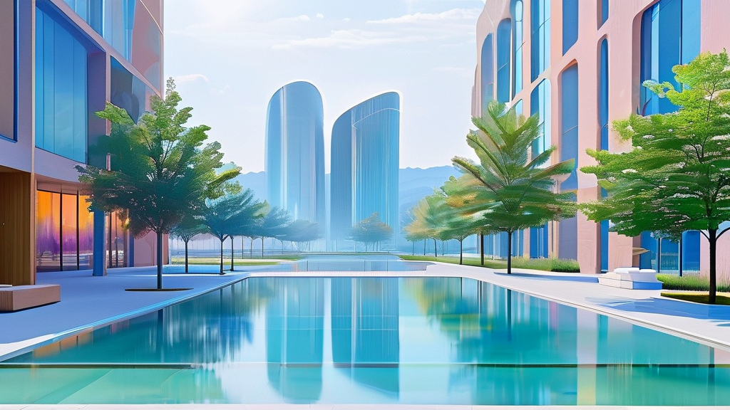 미래 산업을 선도할 혁신 일자리 탐색 (watercolor 스타일)