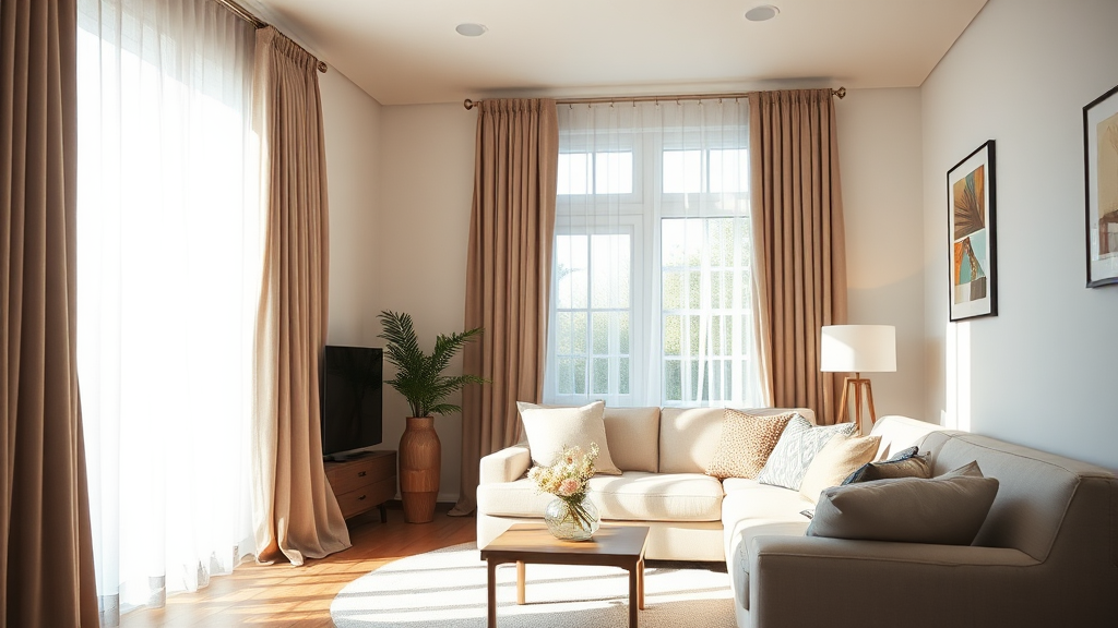 전동 커튼 활용 시나리오 (realistic 스타일)