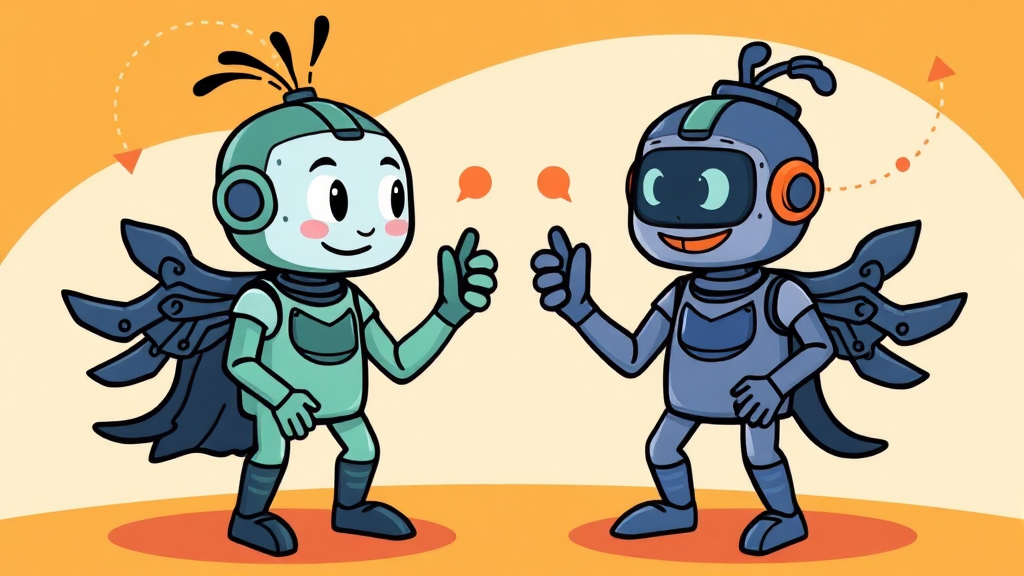 AI 모델의 정확도, 창의성, 속도 비교 (cartoon 스타일)