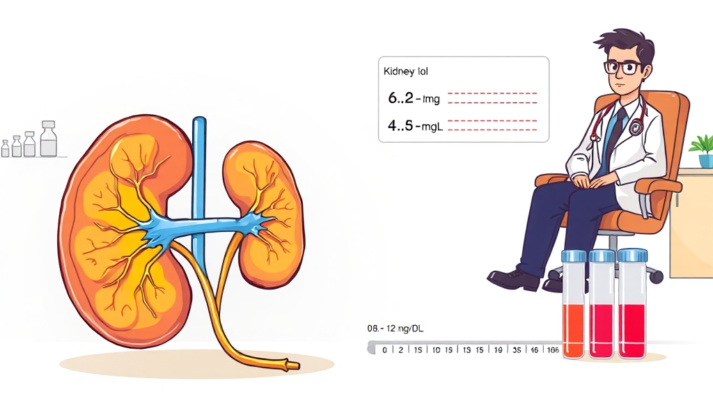 정상 크레아티닌 수치, 얼마가 적당할까요? (cartoon 스타일)
