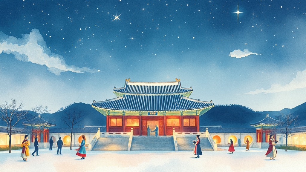 2025 청와대 야간 개방 (watercolor 스타일)