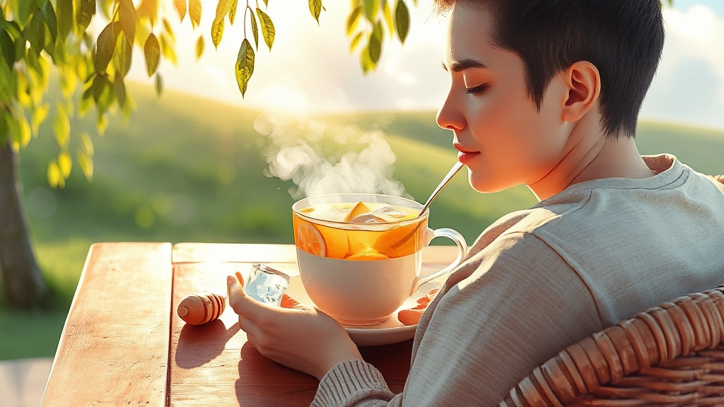 둥글레차, 맛있게 즐기는 방법 (realistic 스타일)