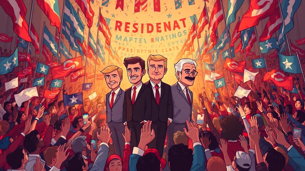 향후 변수와 대선 전망 (cartoon 스타일)