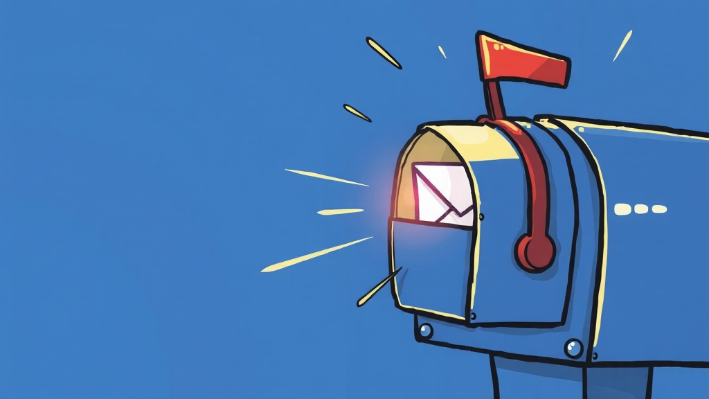 전자사서함 서비스 (cartoon 스타일)