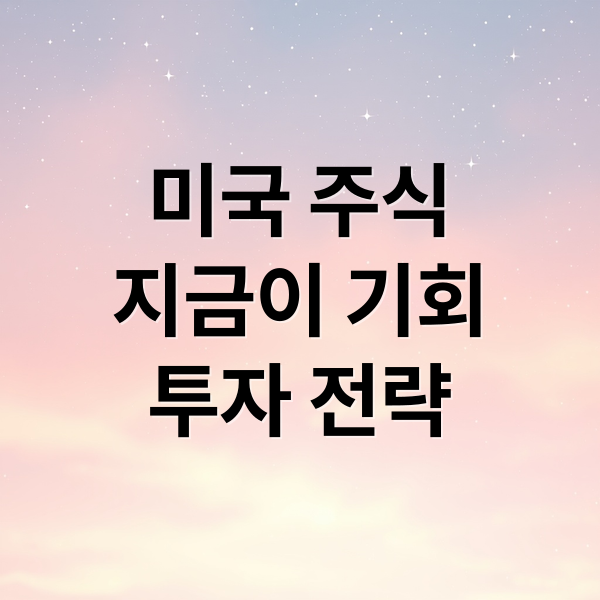 미국 주식
지금이 기회
투자 전략 (미국 주식 투자 이유)