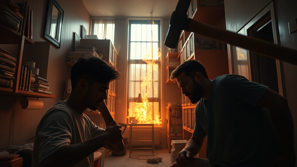 층간소음, 왜 심각할까요? (realistic 스타일)