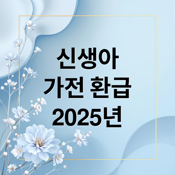 신생아
가전 환급
2025년 (신생아 가전제품 환급)
