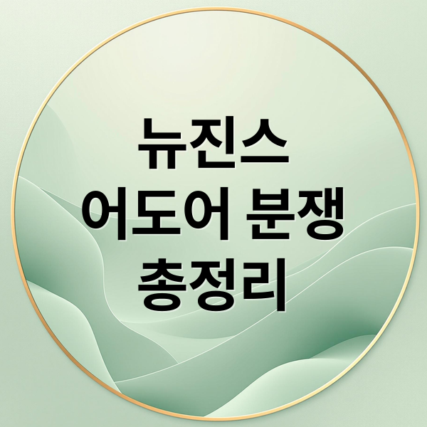 뉴진스
어도어 분쟁
총정리 (뉴진스 어도어 전속계약 분쟁)