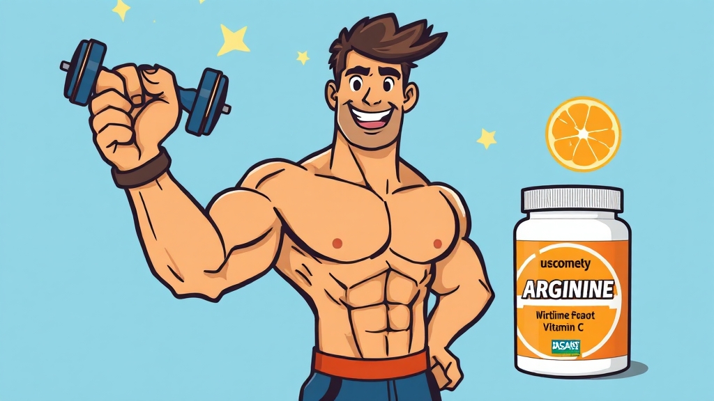 아르기닌 섭취 방법 (cartoon 스타일)
