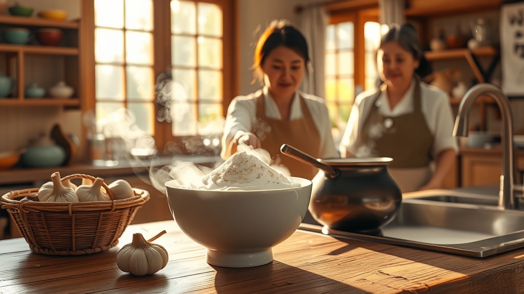 청국장가루, 맛있고 건강하게 먹는 법 (realistic 스타일)