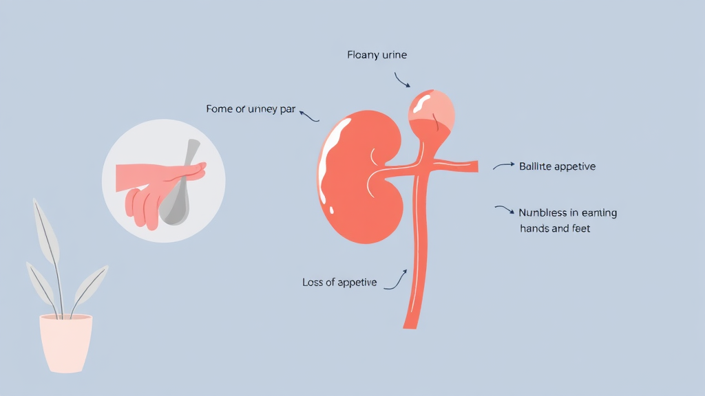 신장 건강을 위협하는 또 다른 증상들 (illustration 스타일)