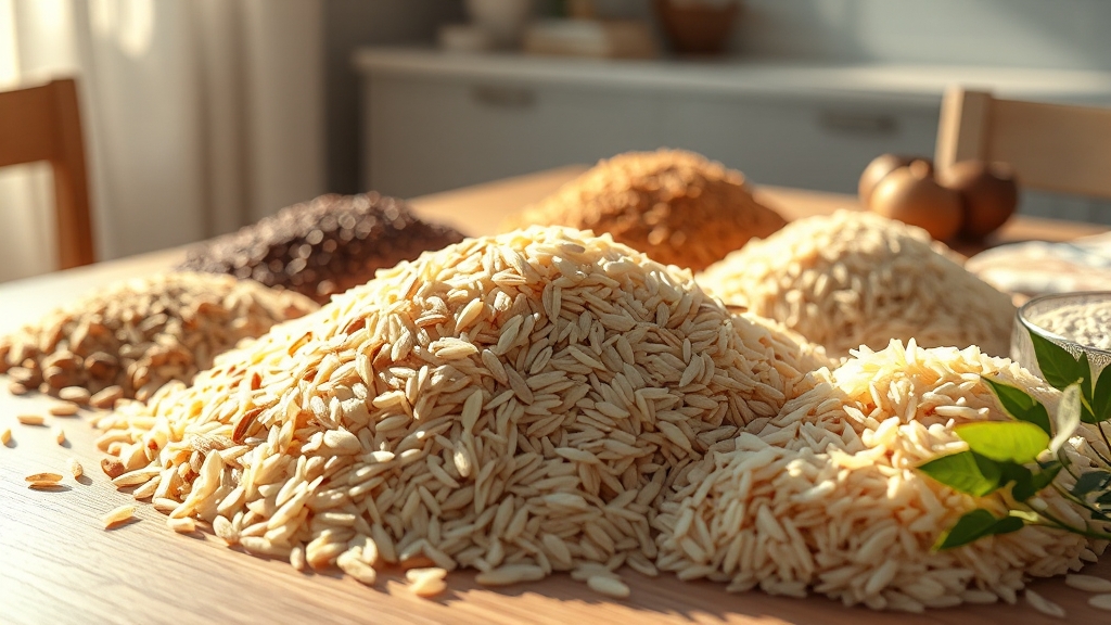 당뇨 쌀 종류, 무엇이 있을까? (realistic 스타일)