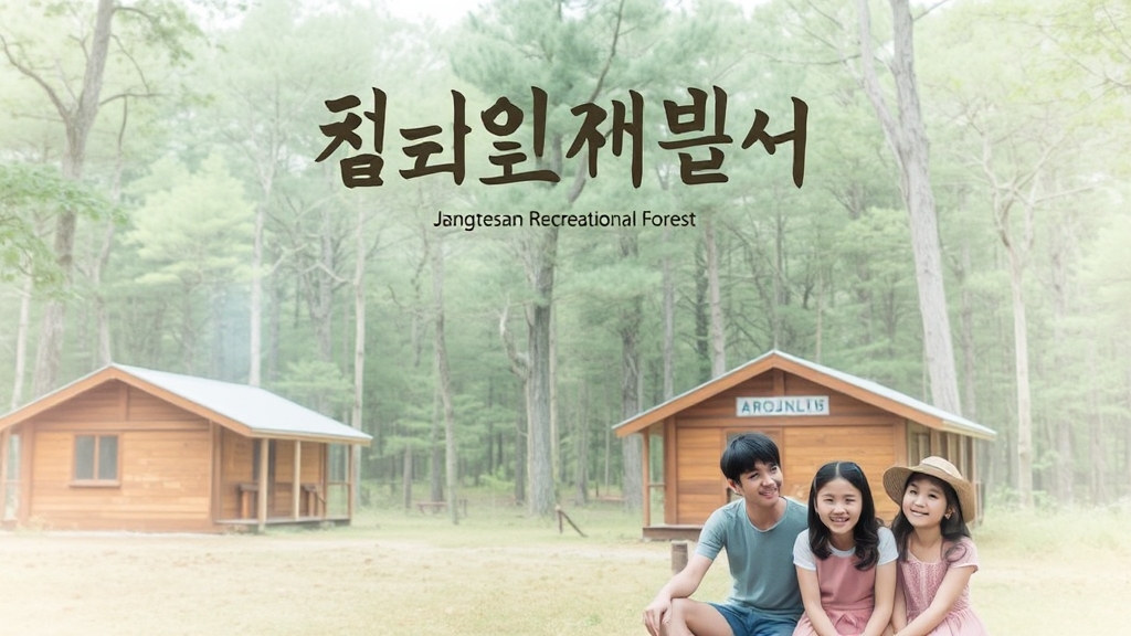 장태산 자연휴양림 이용 요금 (watercolor 스타일)