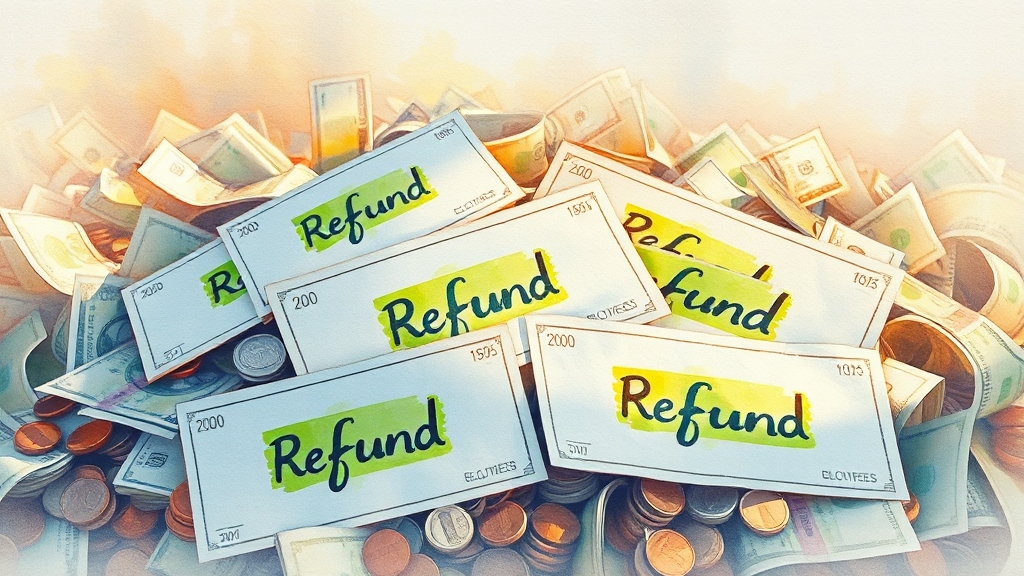 이제, 환불 혜택을 확인하세요! (watercolor 스타일)