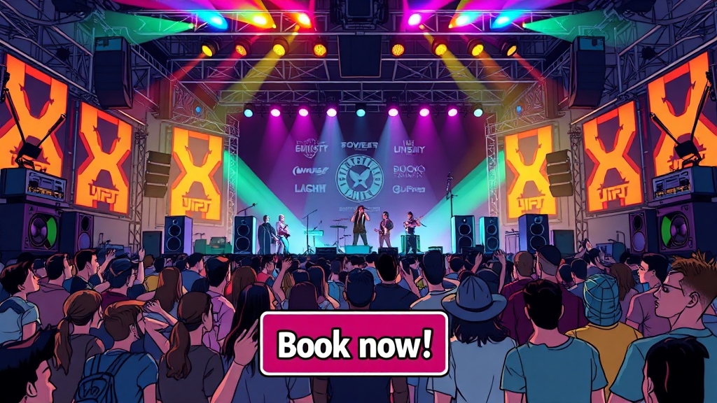 티켓 예매, 지금 바로 시작! (cartoon 스타일)