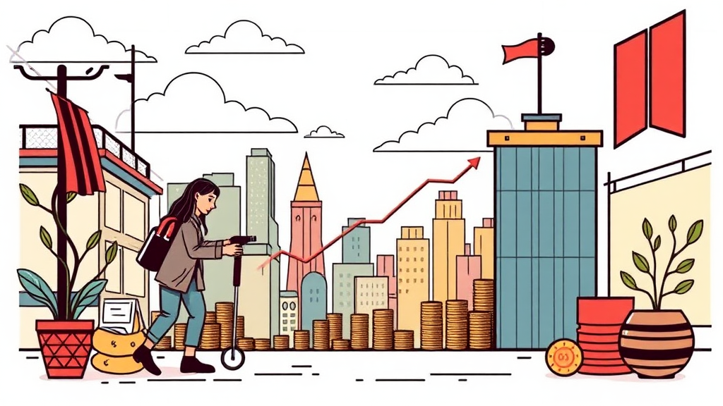 스태그플레이션이 주식 시장에 미치는 영향 (illustration 스타일)