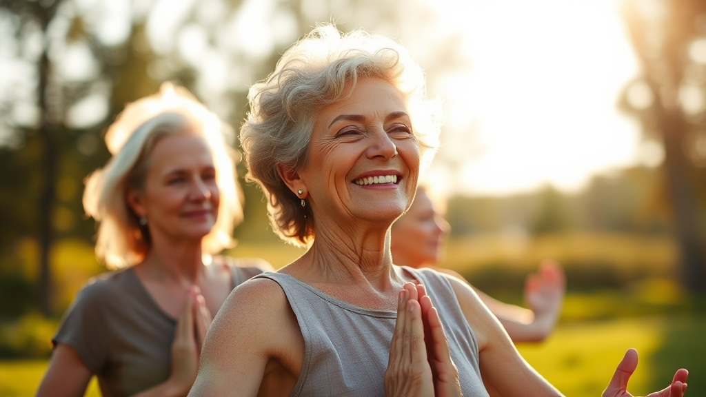 갱년기 의료 지원 및 관리 프로그램 (realistic 스타일)