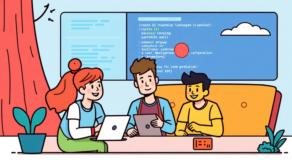 코파일럿, AI 팀원 등장 (cartoon 스타일)