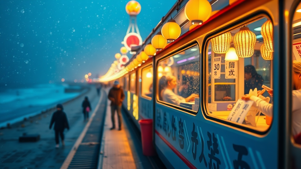 놓칠 수 없는 주변 먹거리 (realistic 스타일)