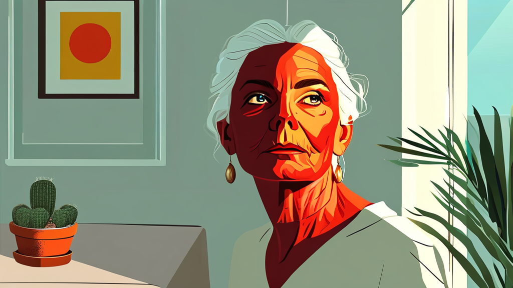 햇볕이 피부에 미치는 영향 (illustration 스타일)