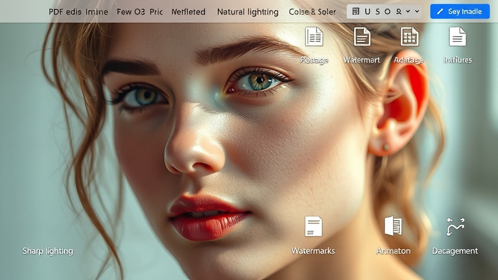 PDF 편집 프로그램 활용 꿀팁 & 추가 기능 (realistic 스타일)