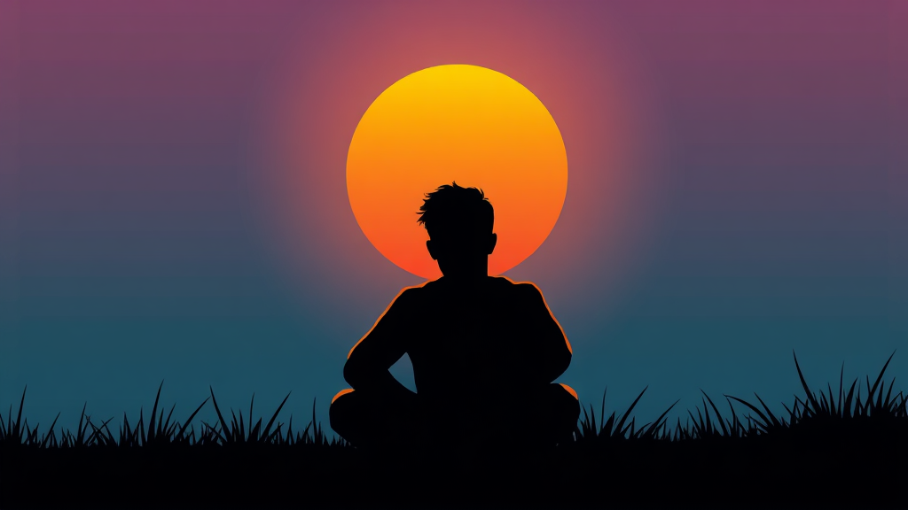 남성 갱년기 자가진단 필요성 (illustration 스타일)