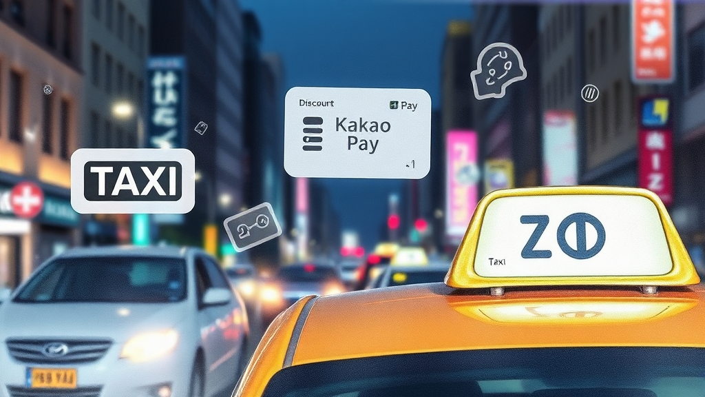 카카오 택시 제휴 할인 (카드, 페이) (watercolor 스타일)
