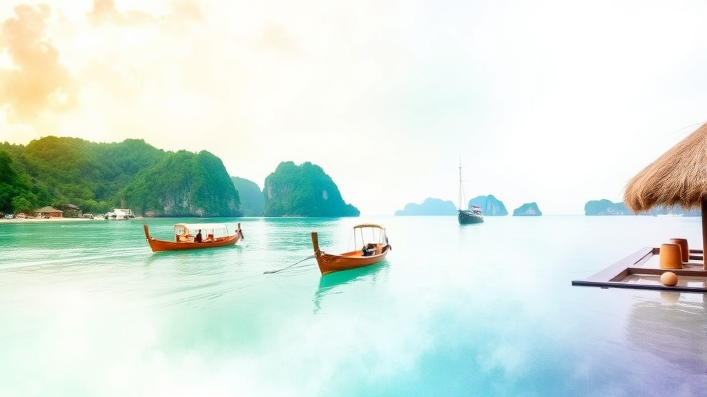 푸꾸옥 여행 필수 코스 (watercolor 스타일)