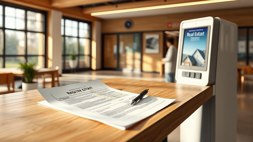 오프라인에서 등기부등본 발급받는 방법 (realistic 스타일)