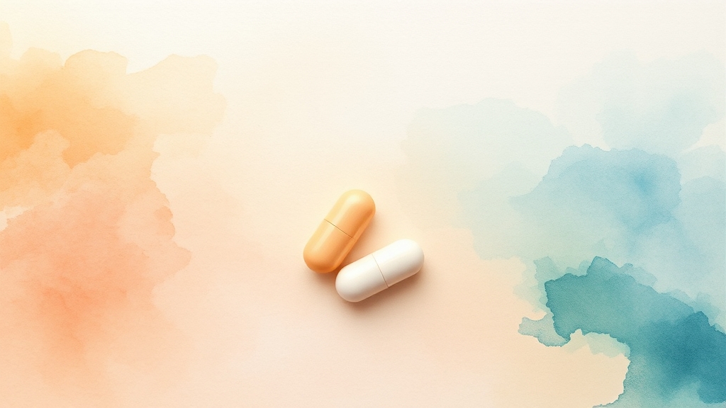 안티칼 알파 복용법 (watercolor 스타일)